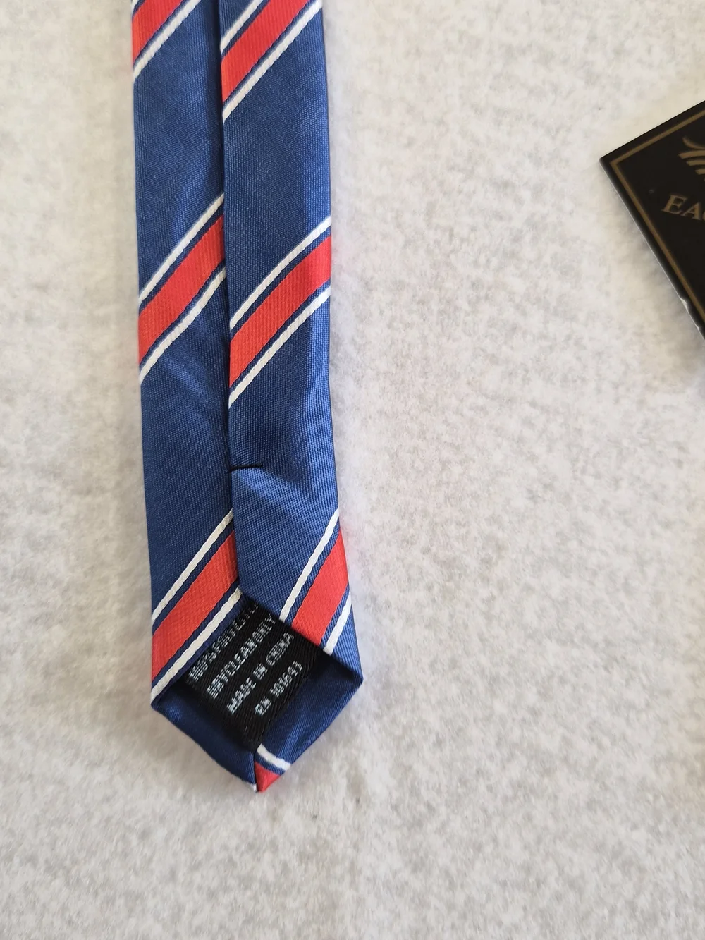 MLB Navy Blue Red and White Diagonal Stripe Tie